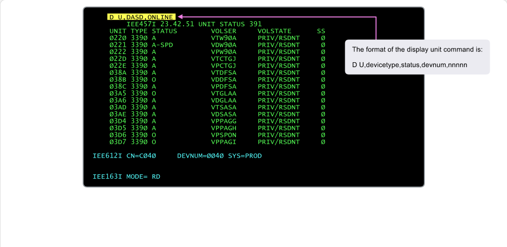 顯示裝置狀態 - DISPLAY UNIT 指令 screenshot